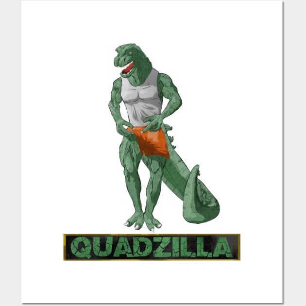 Quadzilla (Version 2) (Color 1) Wall Art by CowsDoFly